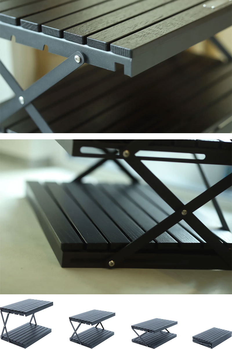 楽天市場】ANOBA アノバ BLACK EDITION ウッドラック 2段 AN097 棚