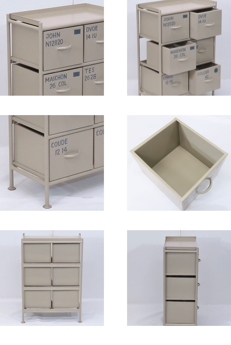 楽天市場】ienowa イエノワ スチールチェスト 縦三段 横二列 201200624