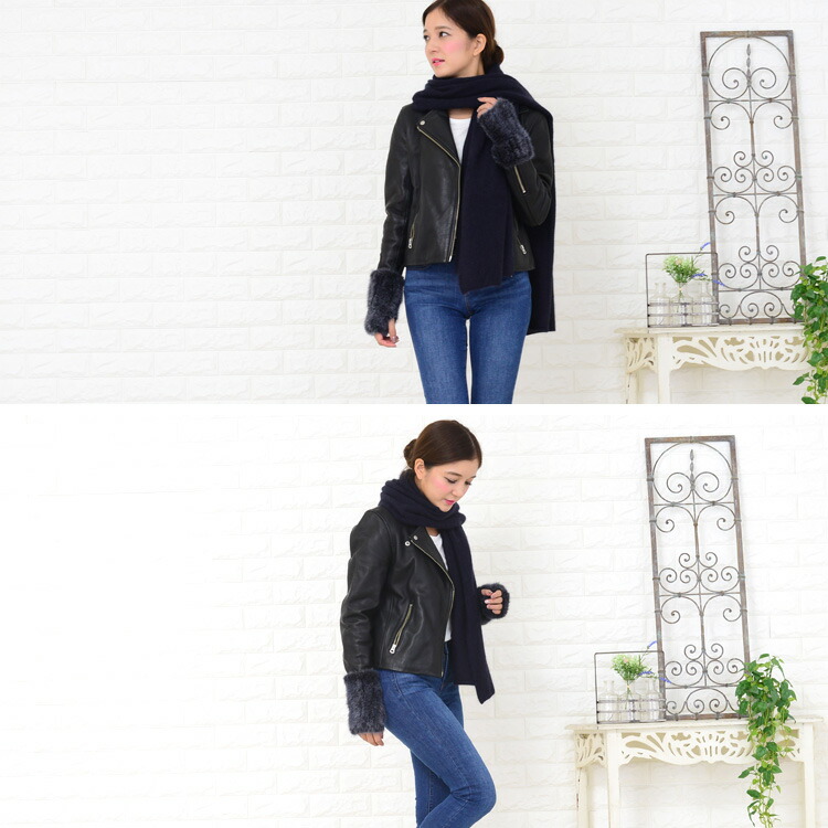 楽天市場】チャイニーズラクーン ファー 100％ ニット ストール