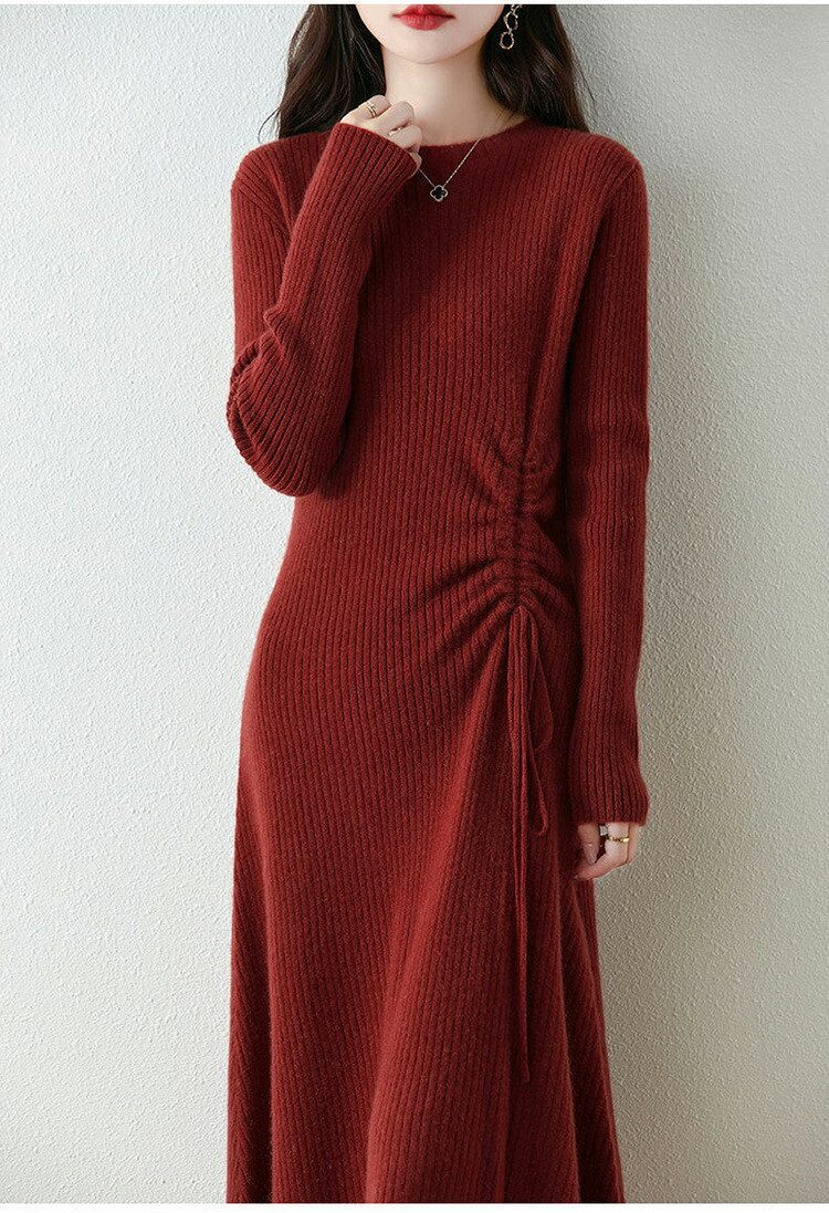 楽天市場】ニットワンピース ロング 秋冬 レディース ワンピース