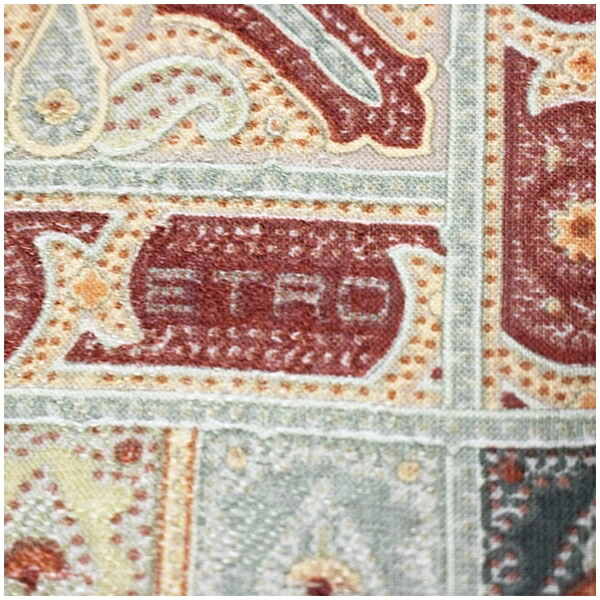 楽天市場】エトロ ウール・シルク 長方形 大判 ストール グリーン