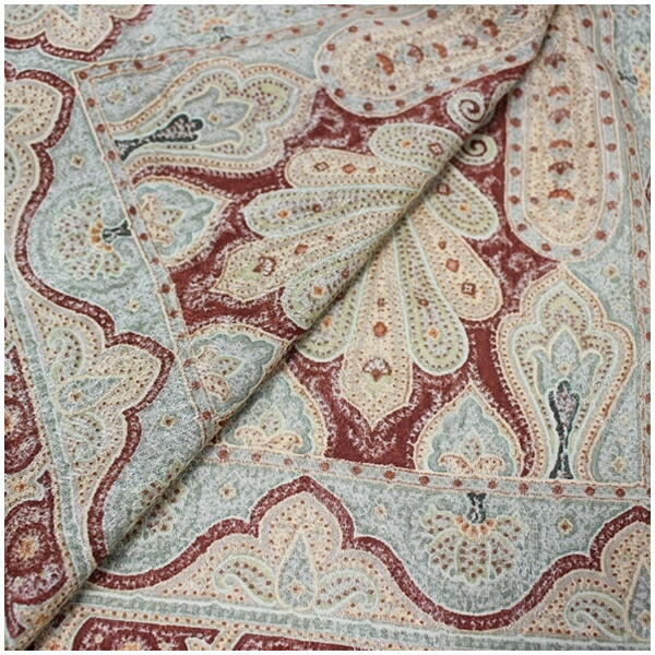 楽天市場】エトロ ウール・シルク 長方形 大判 ストール グリーン