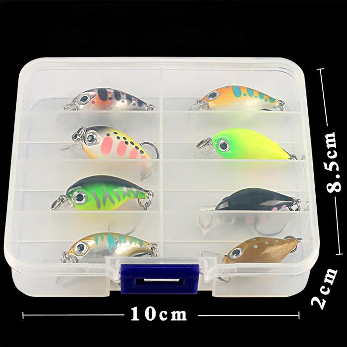 楽天市場】マイクロクランクベイト 8色 セット バーブレス フック 付き