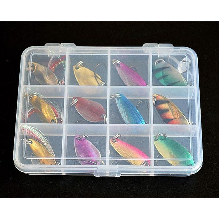 楽天市場】スプーン ルアー 12個セット ケース付 2.5g 3g 3.5g 釣り