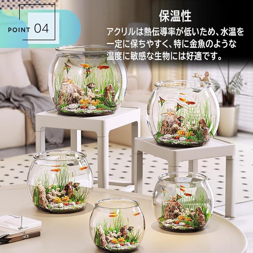 楽天市場】【楽天ランキング1位入賞】金魚鉢 アクリル水槽 透明 メダカ