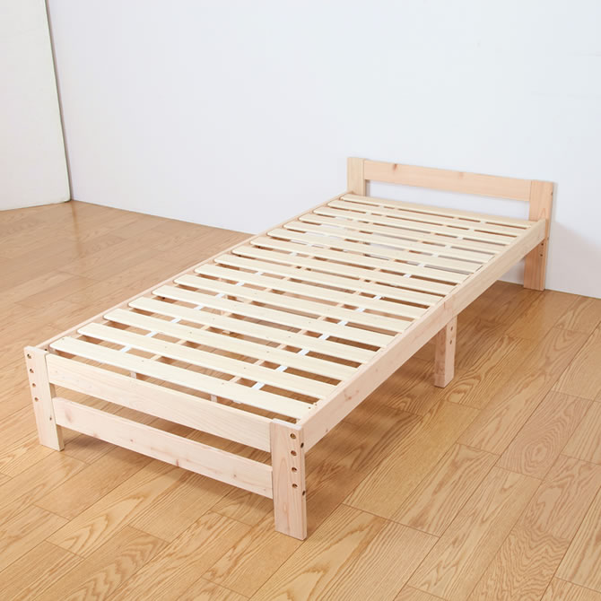 楽天市場】すのこベッド シングル 高さ3段階調整 国産ひのき使用 天然