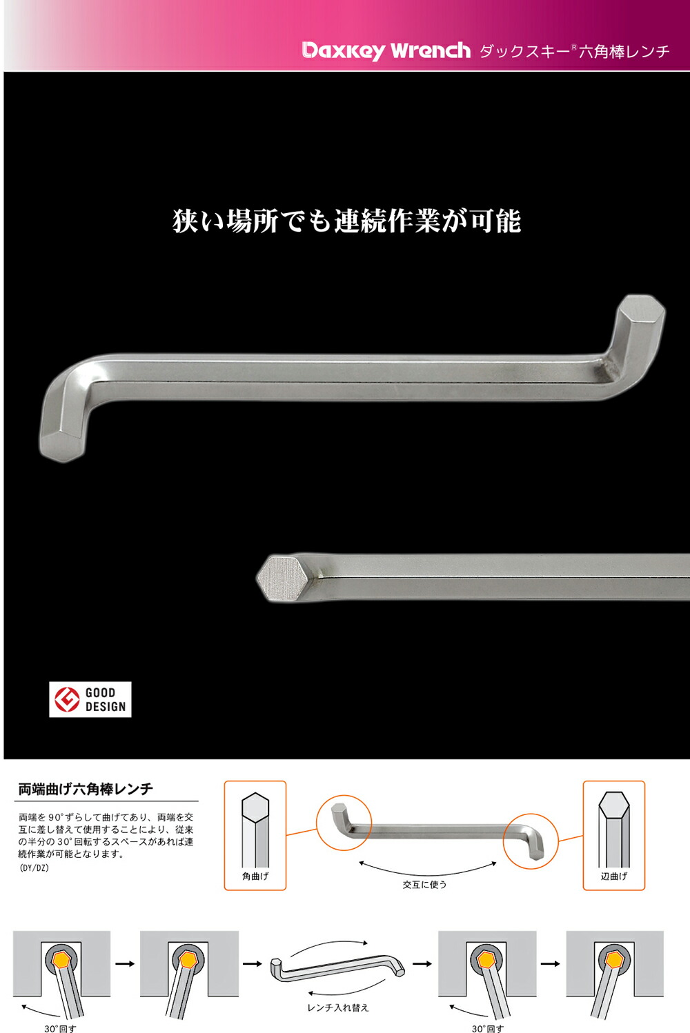 楽天市場】在庫あり ASAHI DY0300 ダックスレンチ 6角穴付ボルトM4 3mm