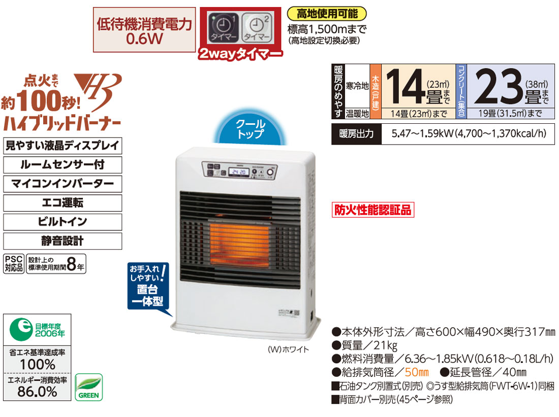 楽天市場】【LINE追加で最大2000円OFF】 FF式ストーブ 長府 サンポット