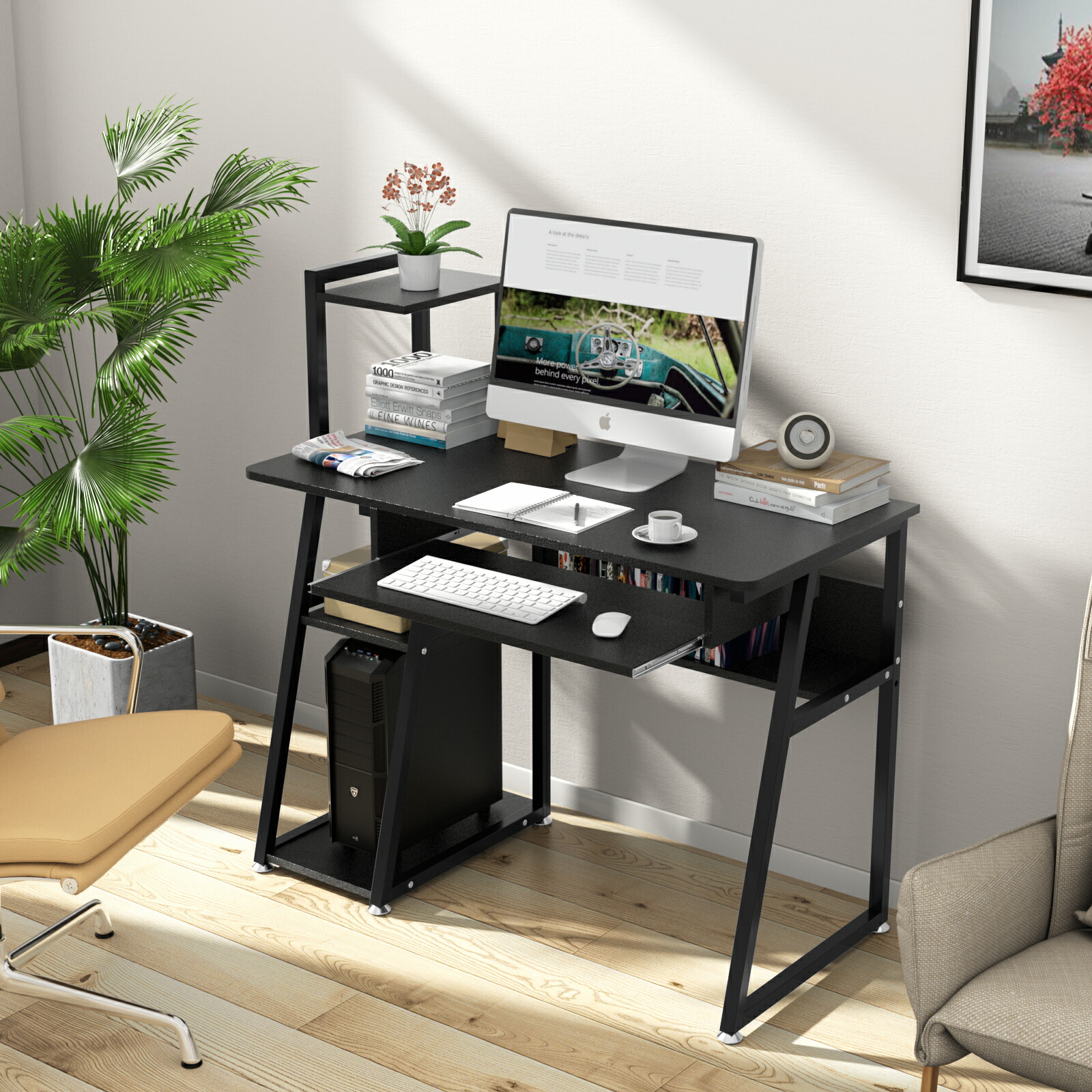 楽天市場】【エントリーでポイント10倍】パソコンデスク 収納 デスク