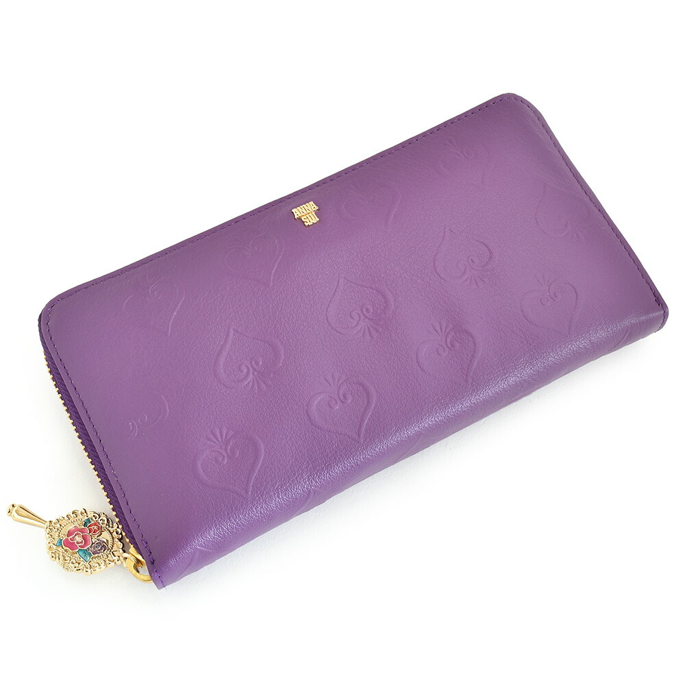 楽天市場】アナスイ 財布 長財布 ラウンドファスナー 紫(パープル