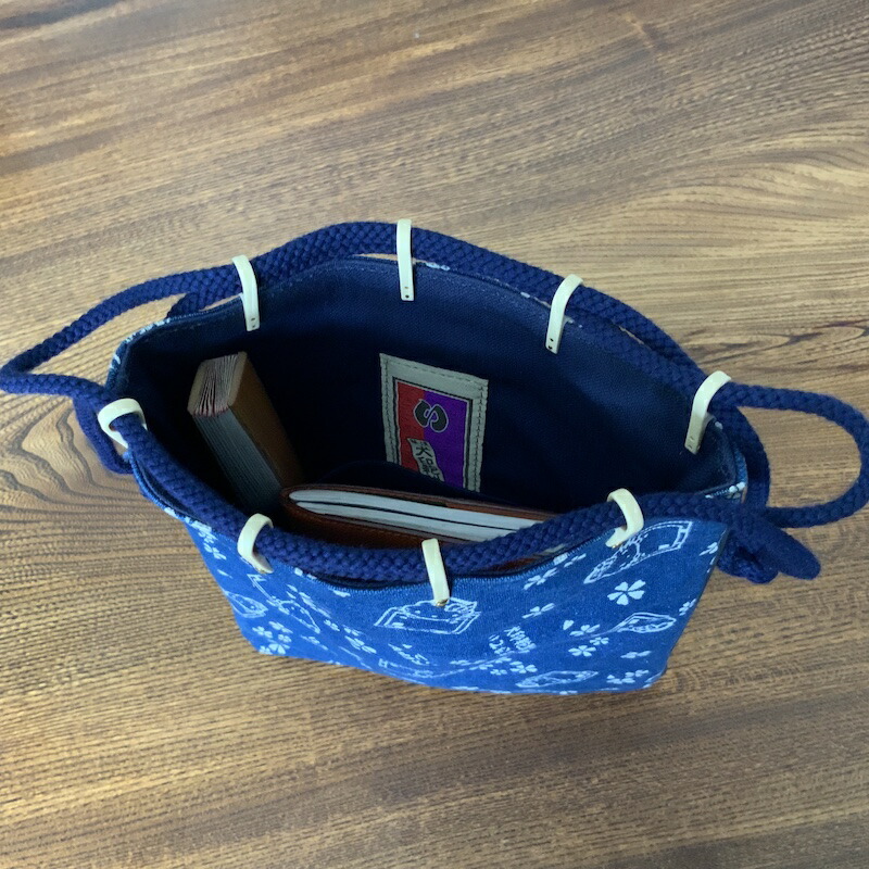 楽天市場】【犬印鞄】犬印鞄×HELLO KITTY／インディゴ染め帆布 合切袋