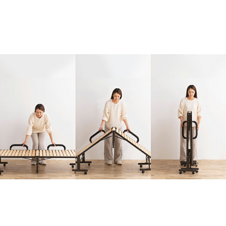 楽天市場】折りたたみすのこベッド OTBSS-WH ナチュラルホワイト 送料