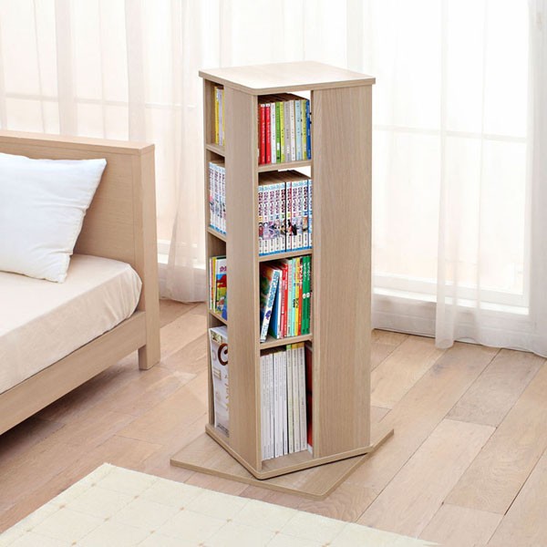 楽天市場】本棚 回転 コミックラック 省スペース 回転コミックラック