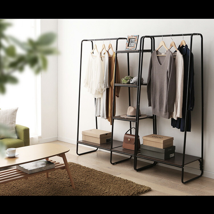 楽天市場】＼耐荷重20kg！／【公式】ハンガーラック スリム 棚付き