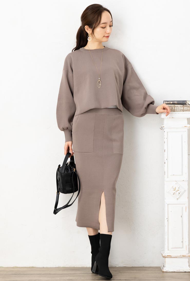 楽天市場】セットアップ 冬 ニット レディース 秋 春 ◇【SALE40】 12G