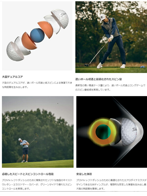 楽天市場】【24年モデル】タイトリスト プロV1X レフトダッシュ ボール