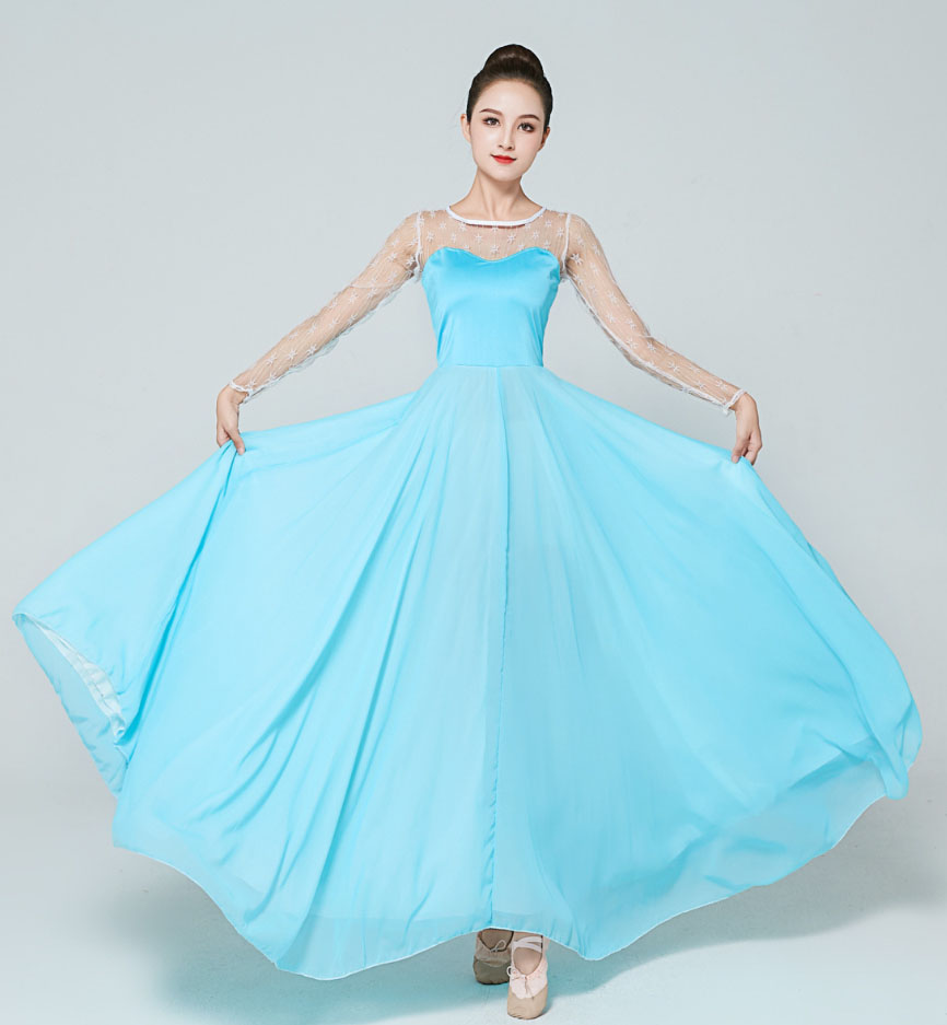 楽天市場】ダンス ワンピース レディース ロング丈 バレエ 社交ダンス