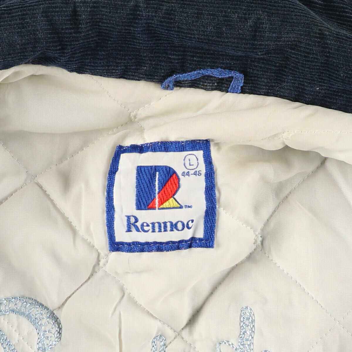 楽天市場】古着 80年代 RENNOC チェーン刺繍 襟付き コーデュロイ