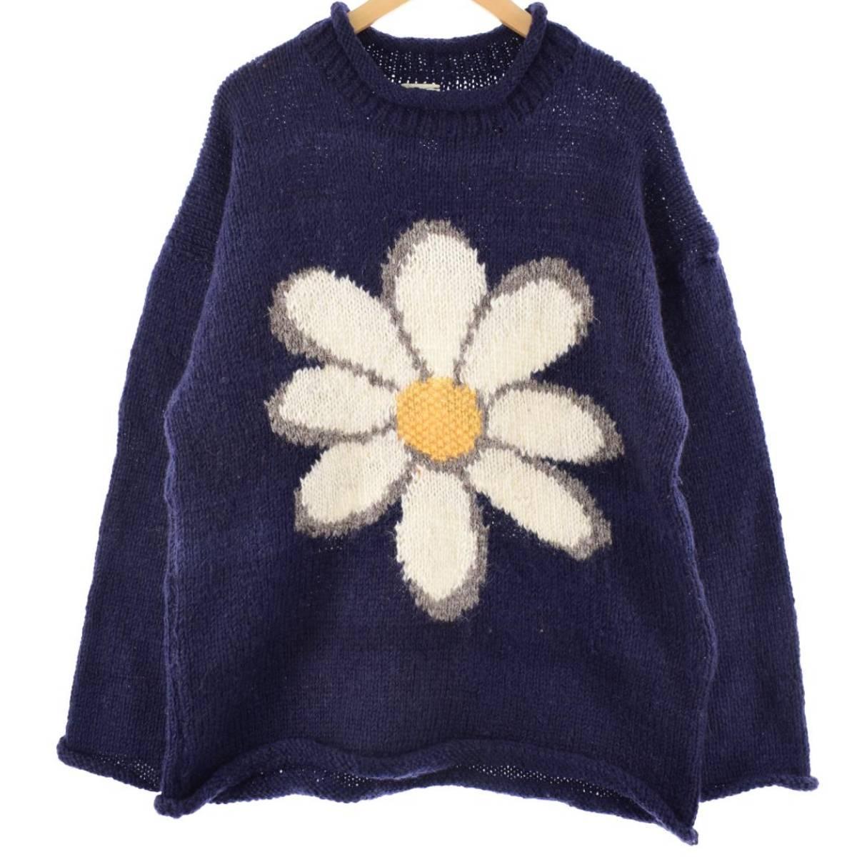 楽天市場】古着 80~90年代 PACHAMAMA 花柄 エクアドルニット ロール