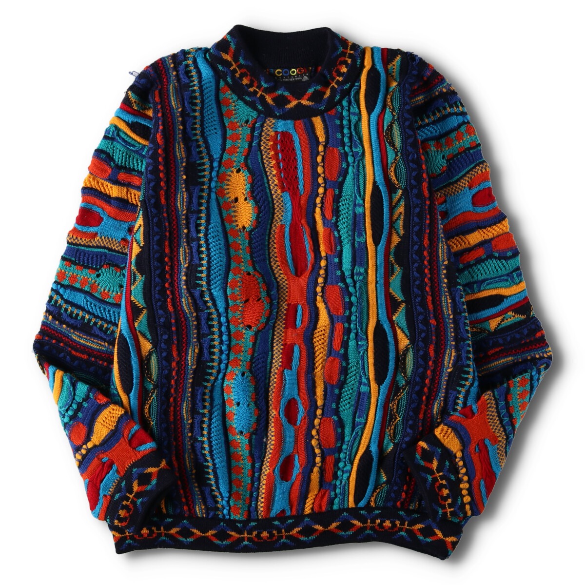楽天市場】古着 90年代 クージー COOGI 総柄 ウールニットセーター