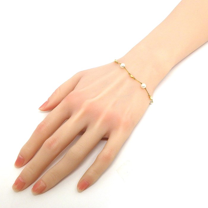 楽天市場】ミキモト MIKIMOTO ブレスレット ステーション 5モチーフ