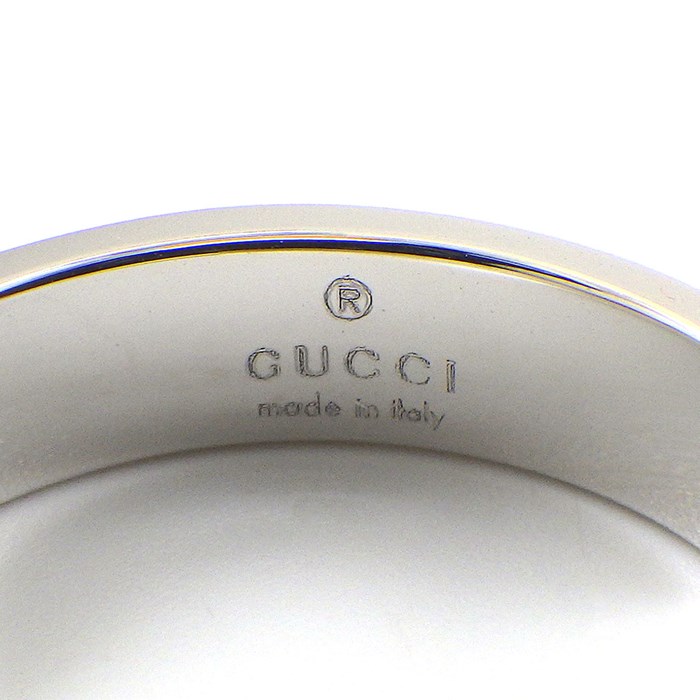 楽天市場】グッチ GUCCI フープ ピアス アイコン GG ロゴ K18WG 【中古