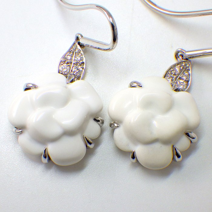 楽天市場】シャネル CHANEL ピアス カメリア スウィング ドロップ