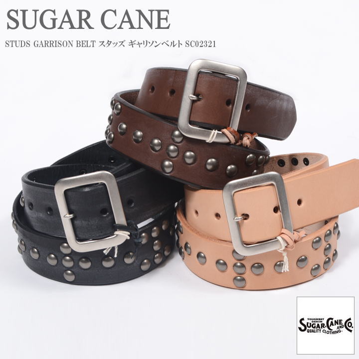 楽天市場】シュガーケーン SUGAR CANE ベルト STUDS GARRISON BELT