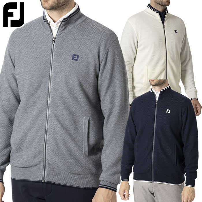 楽天市場】フットジョイ ヘリンボーン柄 防風裏地付き 長袖フルジップ