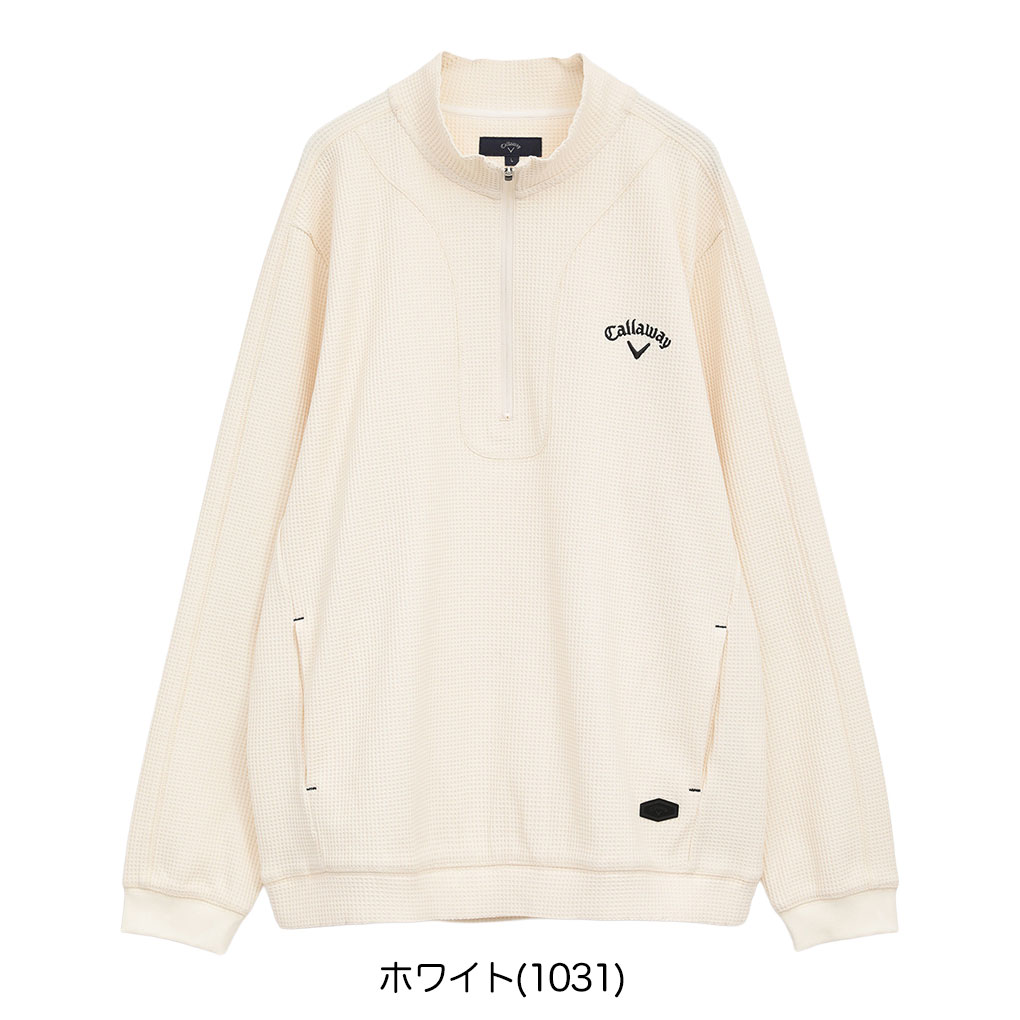 楽天市場】キャロウェイ ワッフルハーフジップモックネックシャツ