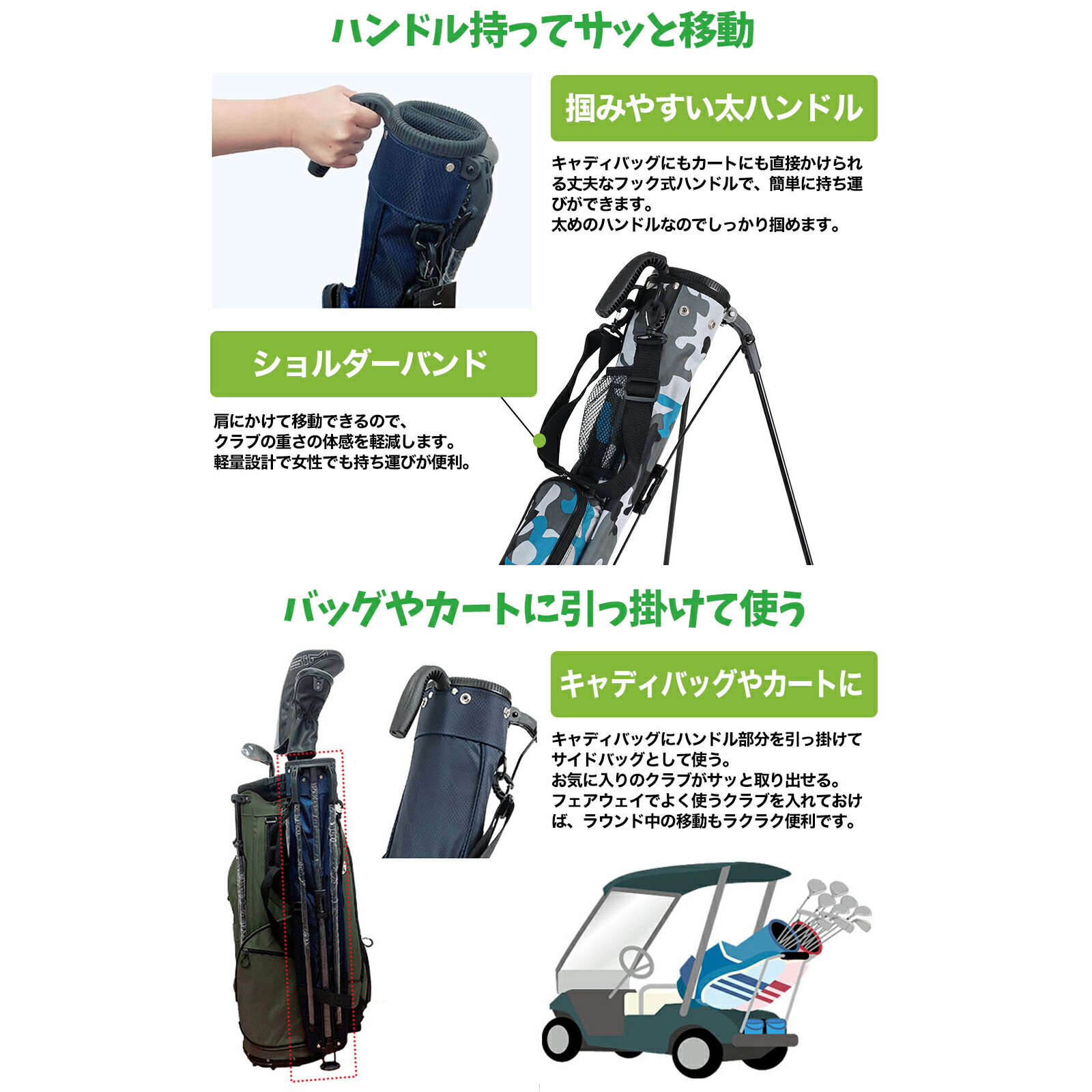 楽天市場】クラブケース ジーパーズ カラフルスタンドクラブケース