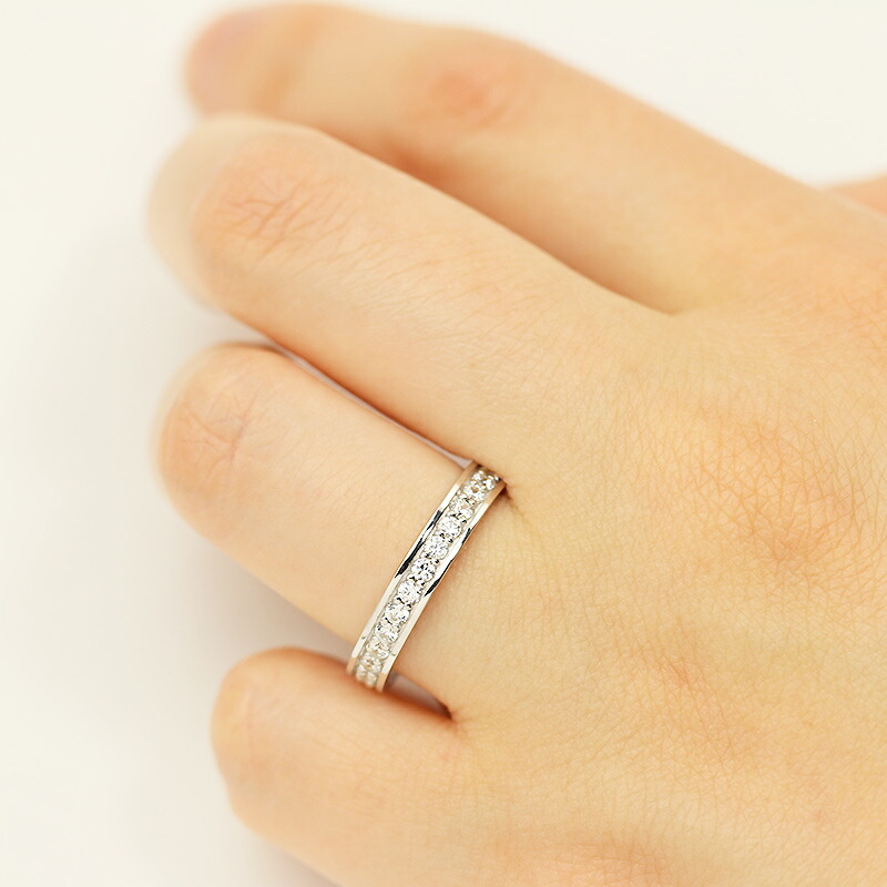 楽天市場】pt950【0.7ct】ダイヤモンド フルエタニティ リング【H