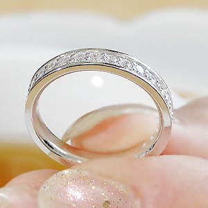 楽天市場】pt950【0.7ct】ダイヤモンド フルエタニティ リング【H