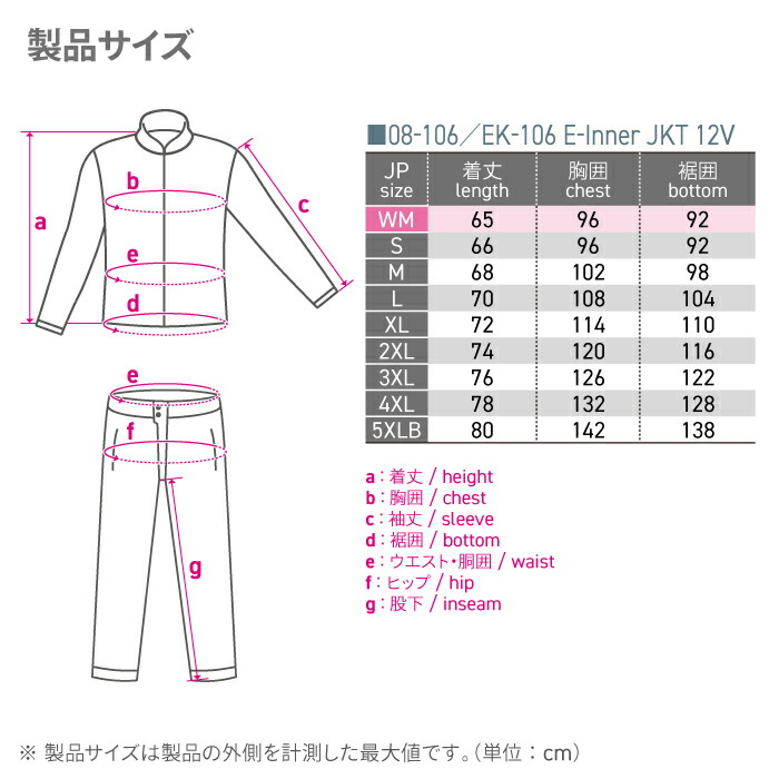 楽天市場】コミネ EK-106 エレクトリックインナージャケット12V KOMINE