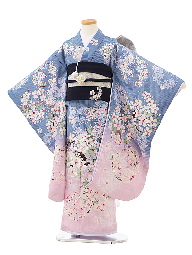 楽天市場】七五三レンタル(7歳女児結び帯) 7850 NATURAL BEAUTYブルー