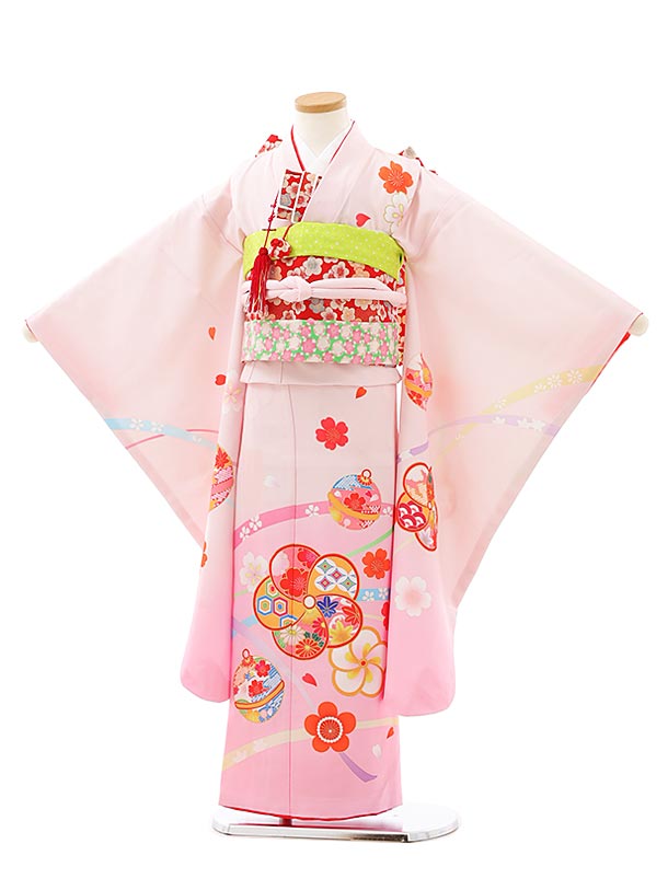 楽天市場】七五三レンタル(7歳女児結び帯) 7937薄ピンクぼかしねじり梅