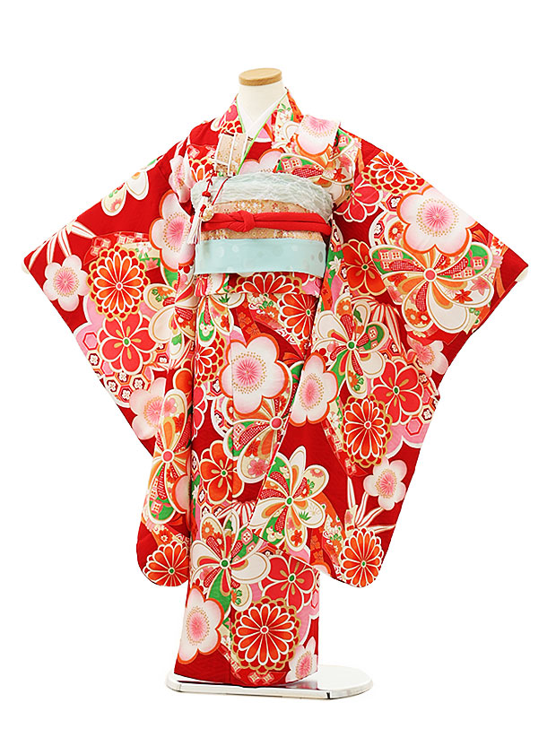 楽天市場】七五三 着物 7歳 フルセット レンタル 女の子 Y077 赤地