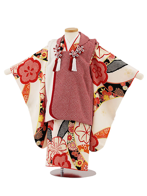 楽天市場】七五三 着物 3歳 レンタル 七五三 3歳 被布 セット 4659 赤