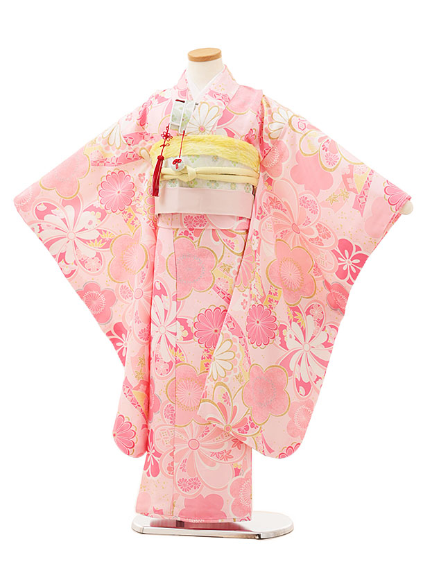 楽天市場】七五三 着物 7歳 フルセット レンタル 女の子 Y132 ピンク
