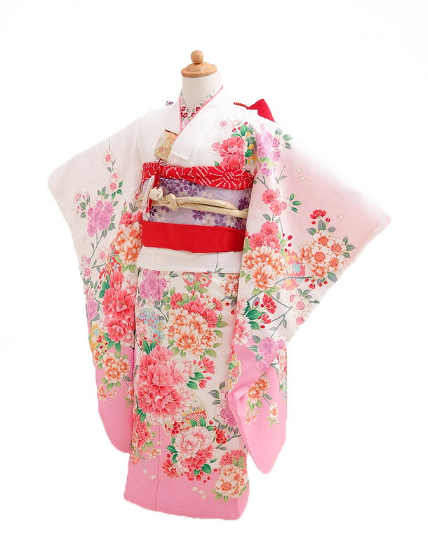 楽天市場】七五三 着物 7歳 フルセット レンタル 女の子 0718 白地裾