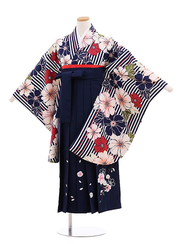 楽天市場】【レンタル】小学生卒業式袴レンタル（女の子）9595紺