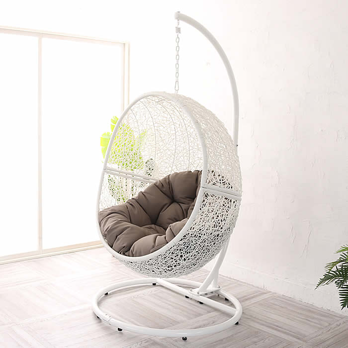 楽天市場】ハンギングチェア たまご型 クッション付 設置配送 ゆりかご