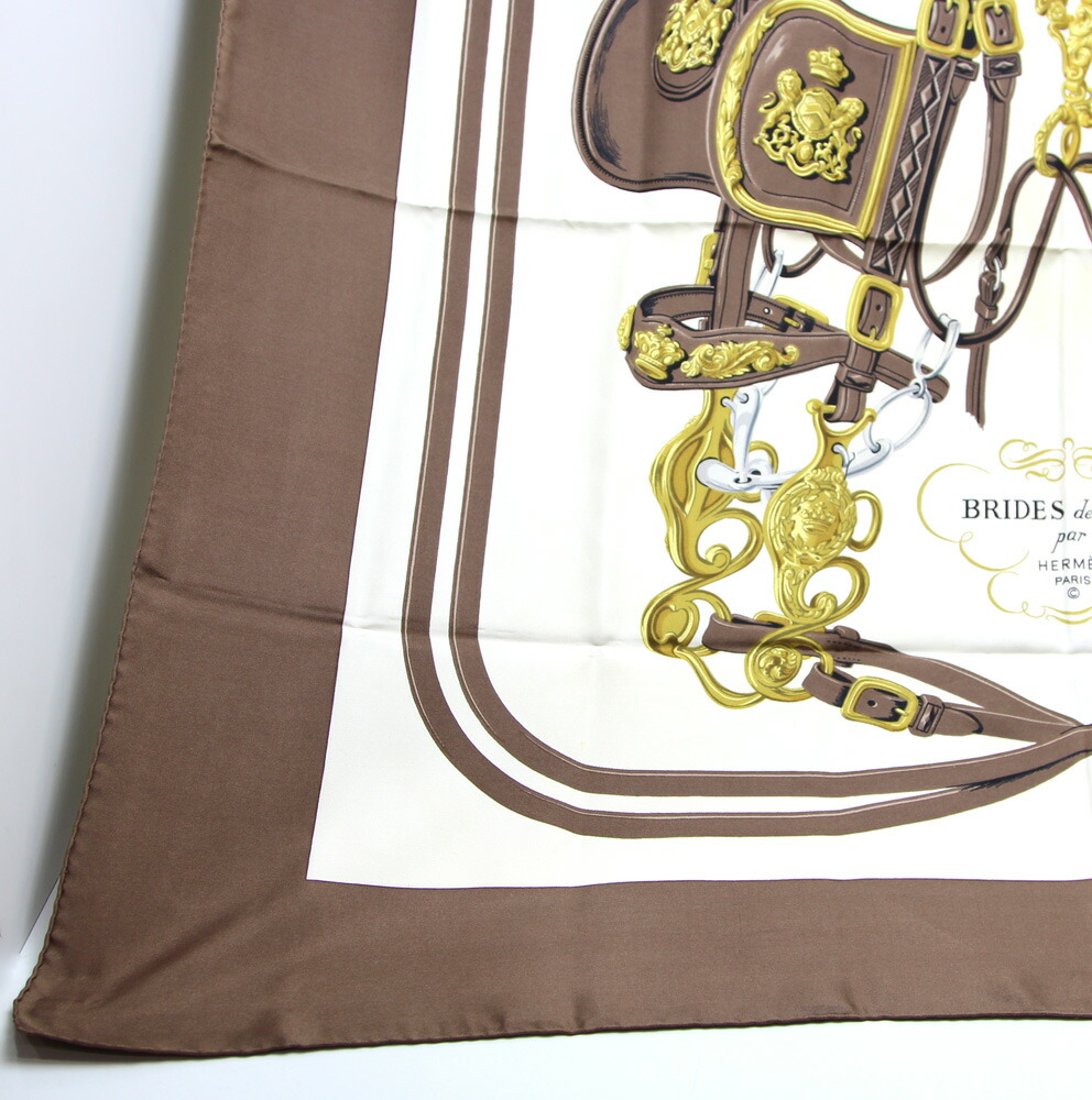 楽天市場】【楠本質店/元住吉】エルメス スカーフ カレ90「BRIDES de