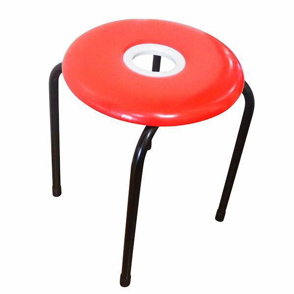 楽天市場】ドーナツイス (赤) 10脚セット 丸椅子 日本製 穴あき