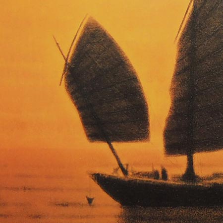 楽天市場】平山郁夫 絵画 南海夕陽・海のシルクロード アートポスター