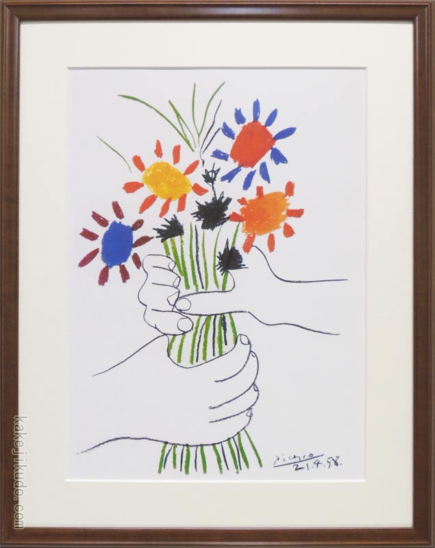 楽天市場】ピカソ 絵画 ブーケ アートポスター 送料無料 【複製