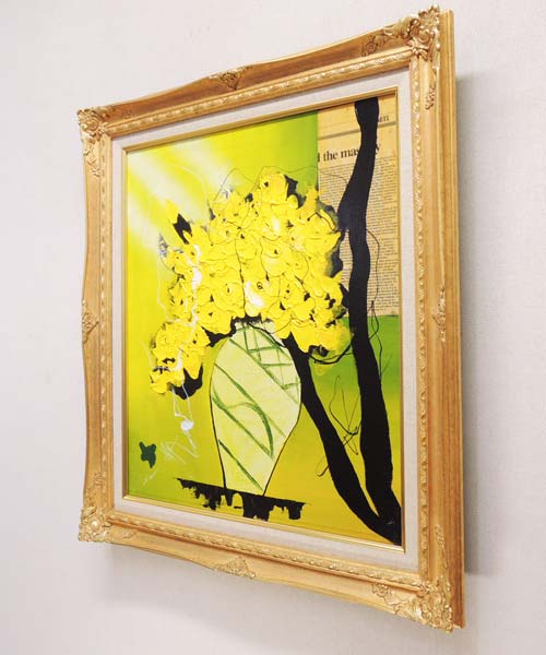 楽天市場】絵画 油絵 黄色いバラ (西原正一) 送料無料 【肉筆】【油絵