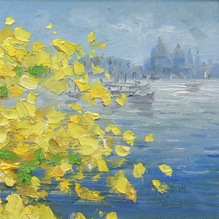 楽天市場】絵画 油絵 ミモザ （堀哲夫） 送料無料 【肉筆】【油絵