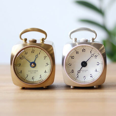 楽天市場】真鍮削り出しドームガラステーブルクロック 置き時計重厚感