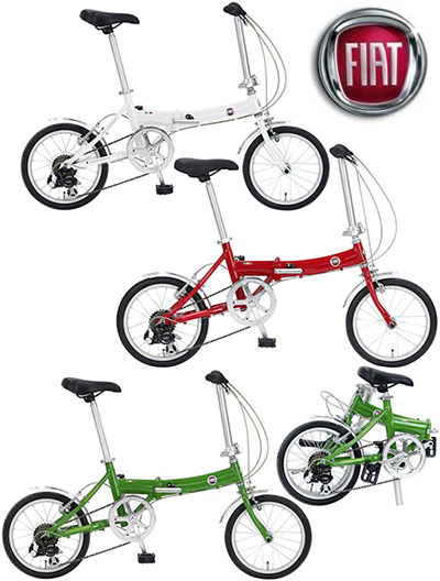 楽天市場】FIAT 16インチ折りたたみ自転車フィアット シマノ製6段変速
